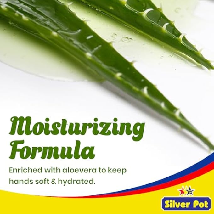 Silver Pot ALOE VERA HAND WASH  400ML  GENTLE HYDRATING FORMULA WITH SOOTHING ALOE VERA SCENT, EFFECTIVE GERM PROTECTION, AND DAILY CARE - Image 3